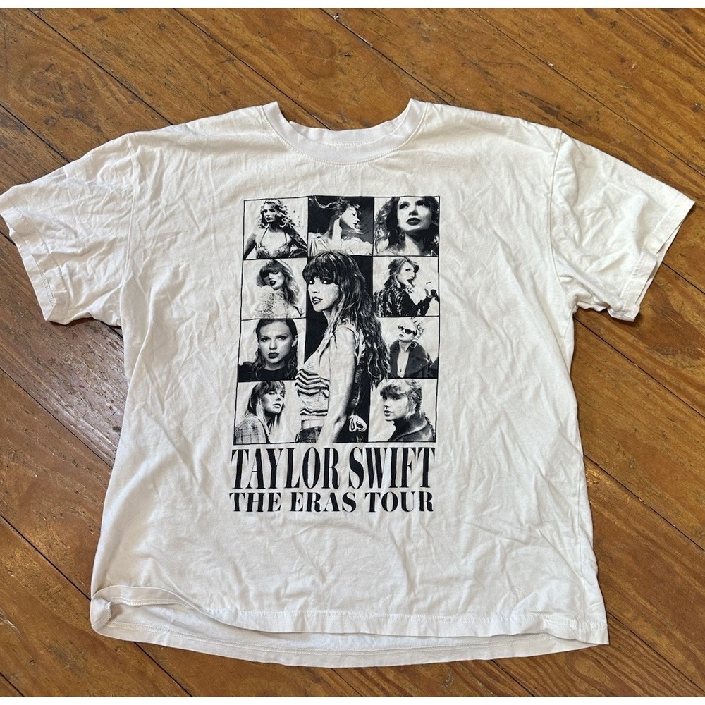 Taylor Swift The Eras Tour T-Shirt Size X-LARGE Official Concert Merch Beige